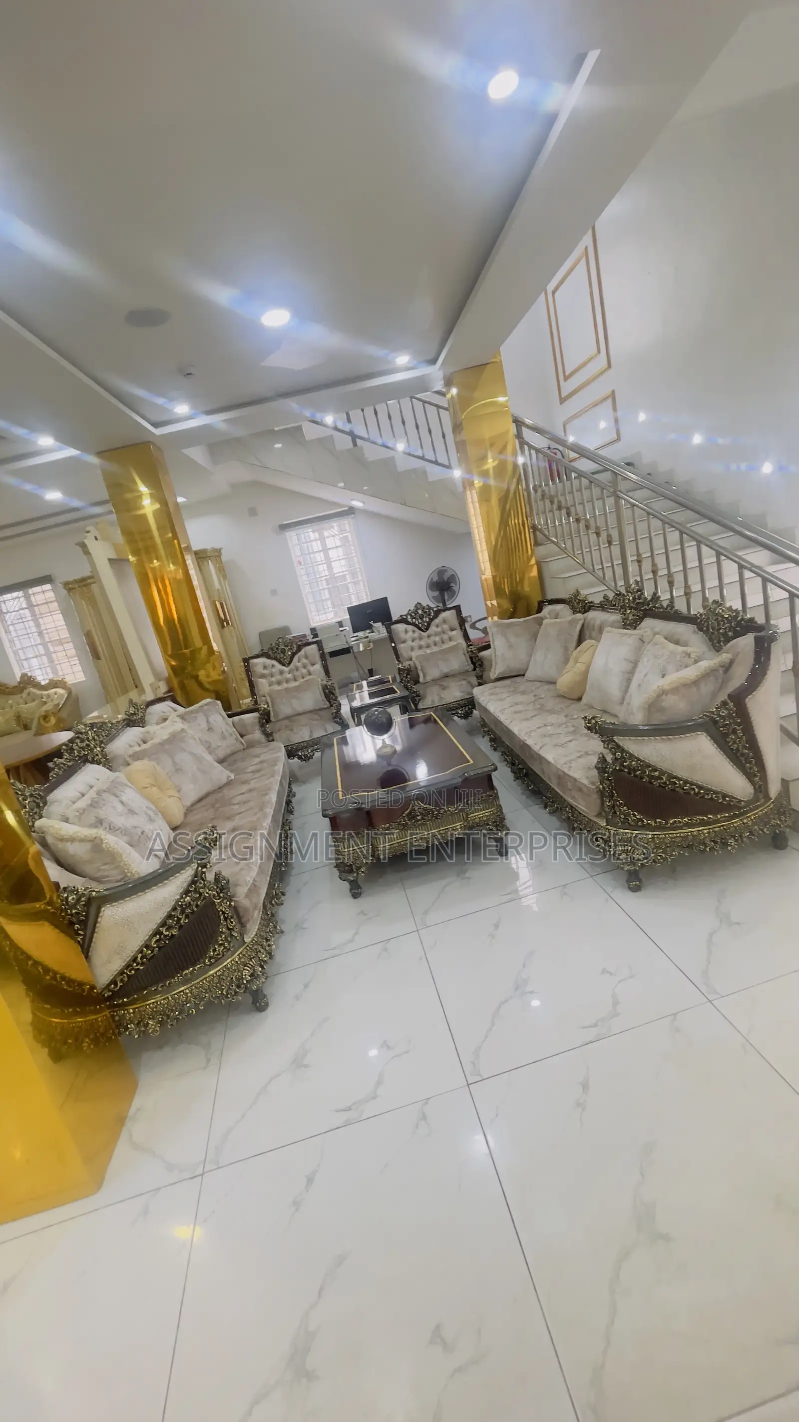 Imperial Royal Palace Gold Luxury Sofa Set (Italian–Turkish Classic)
