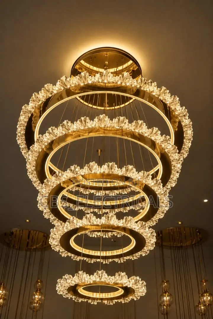 Luxury Modern Crystal LED Ring Chandelier
