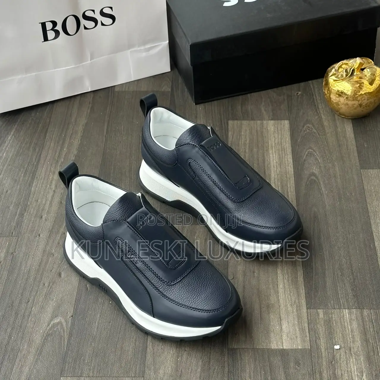 Original Boss Laceless Leather Sneakers in 2 Colors