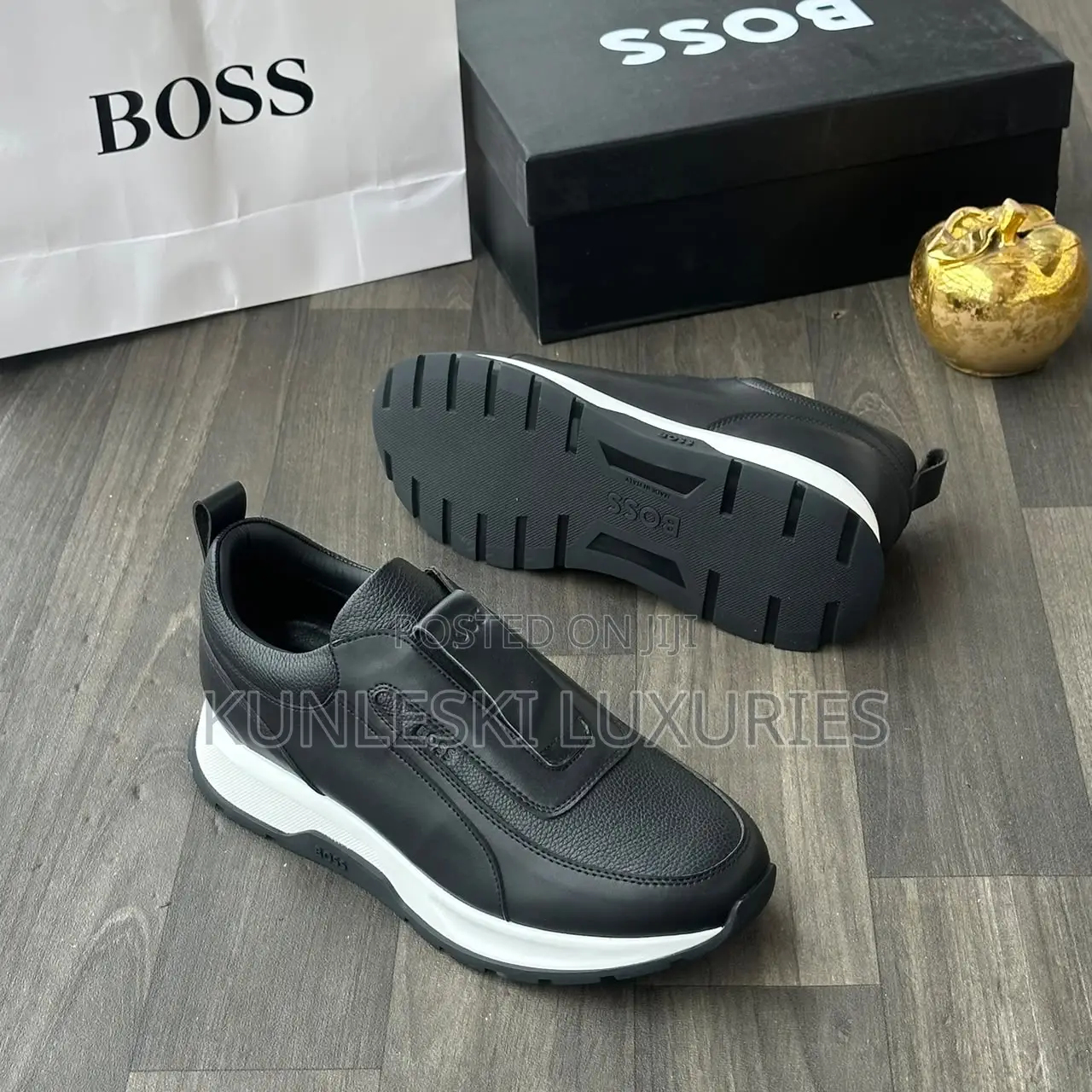 Original Boss Laceless Leather Sneakers in 2 Colors