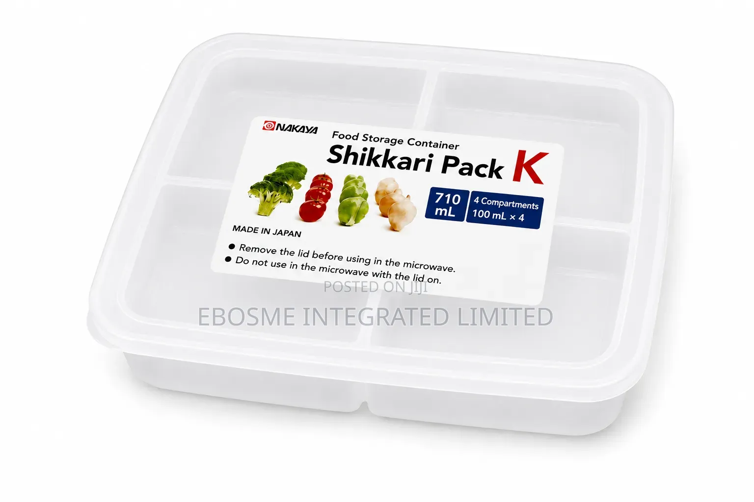 Nakaya 710ml 4-Compartment Food Storage Container With Lid