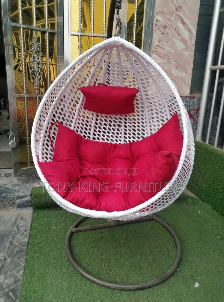 Modern White Outdoor Garden Swing, 1 Seater