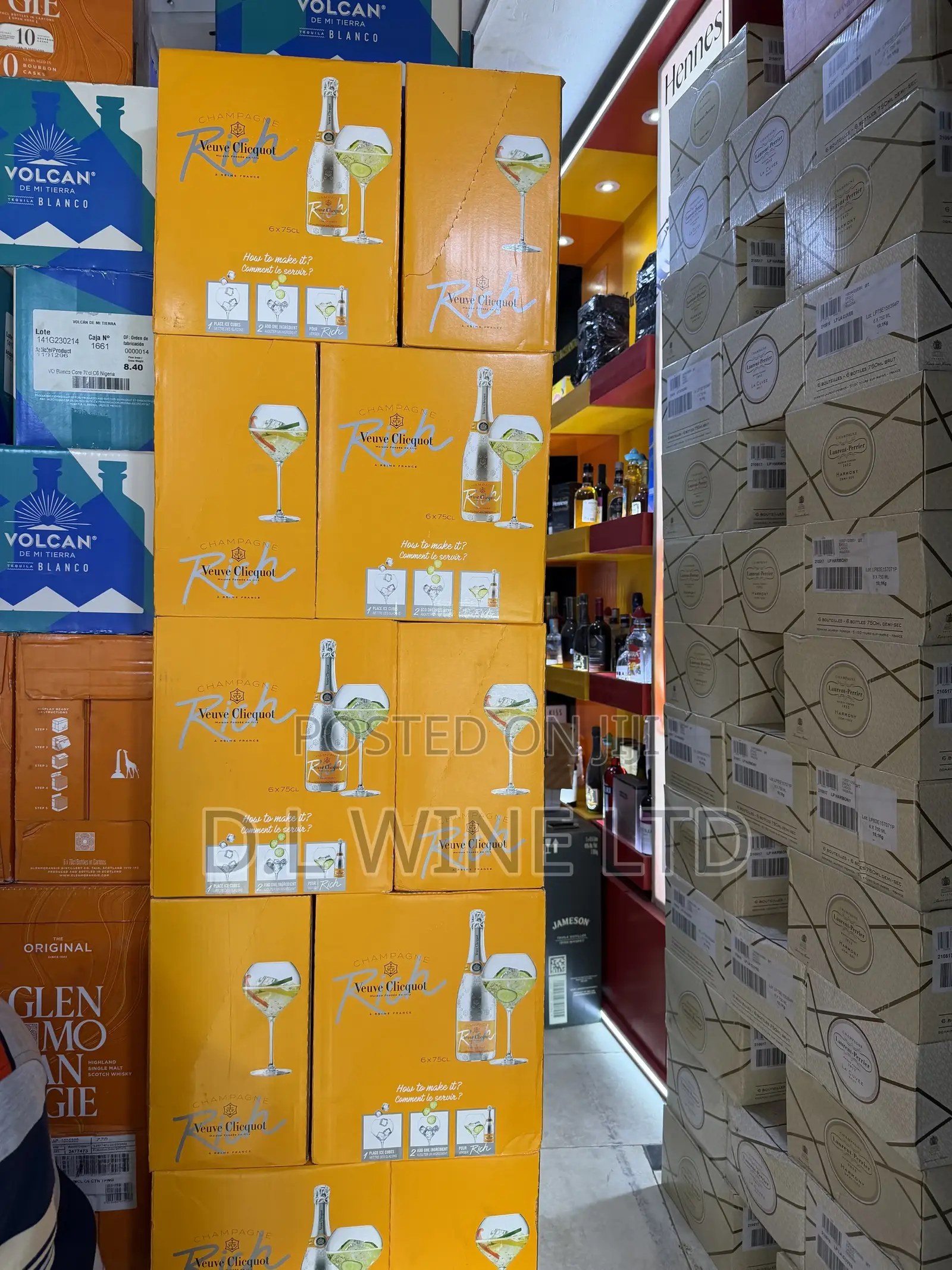 Veuve Clicquo (RICH) Cartoon of 12 Bottles