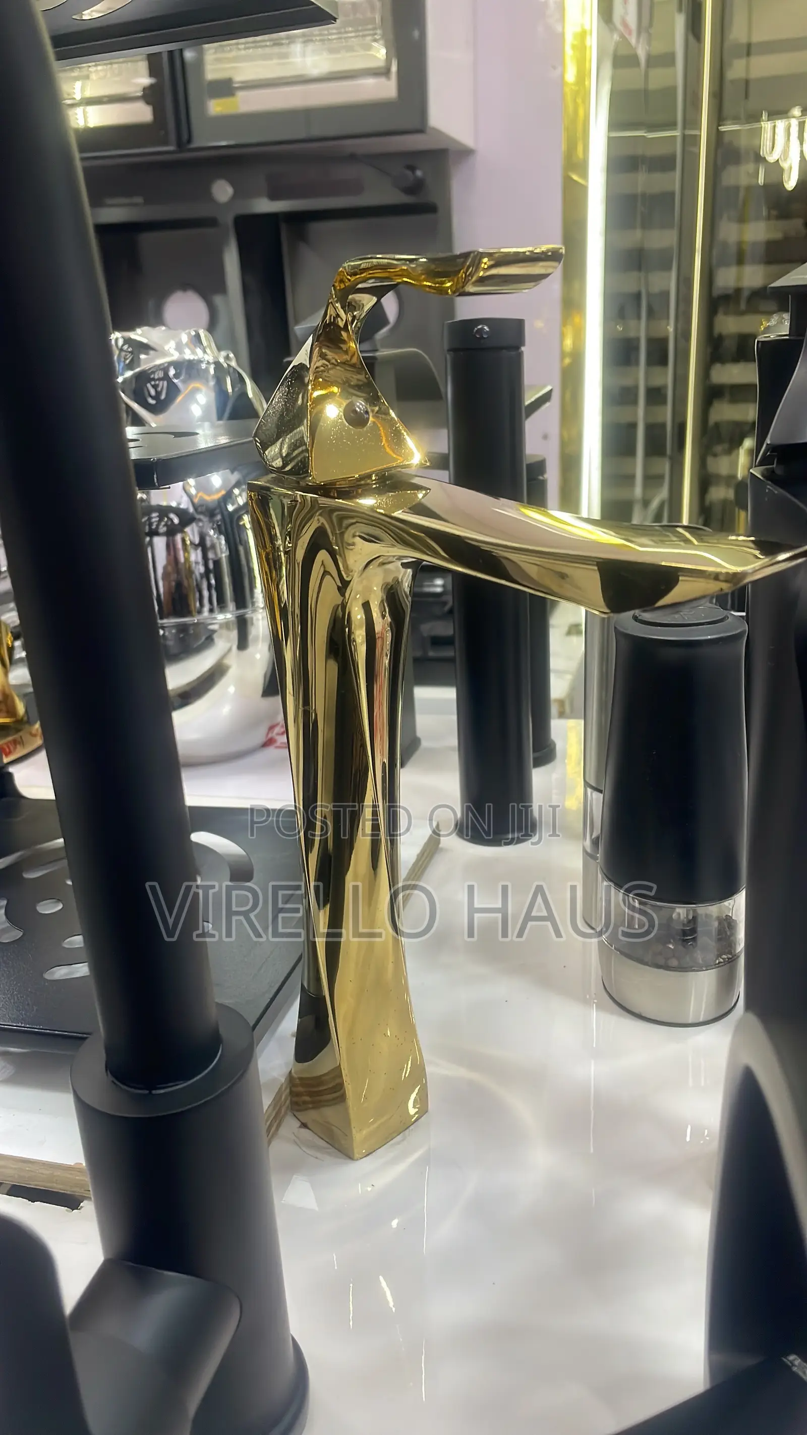 Gold Twist Handle Mixer Tap