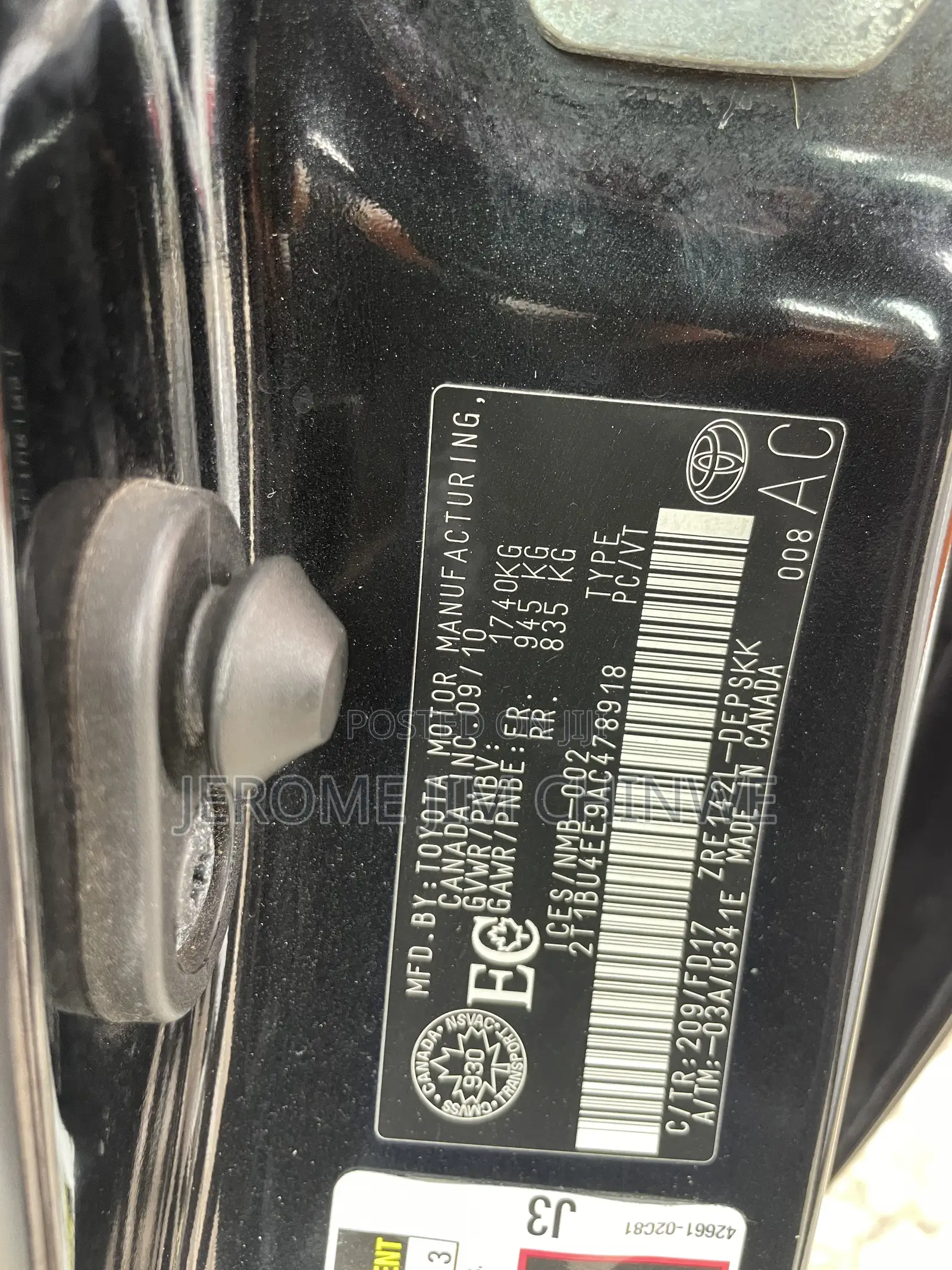 Toyota Corolla 2011 Black