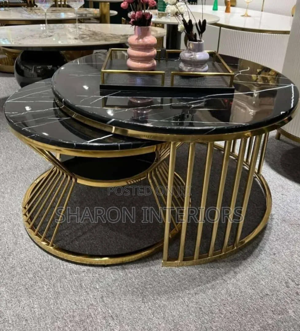 Noir Luxe Nesting Coffee Table Set