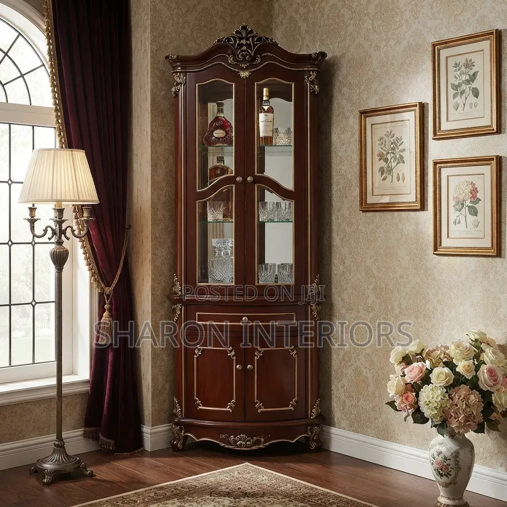 The Imperial Regent Gilded Corner Curio Cabinet