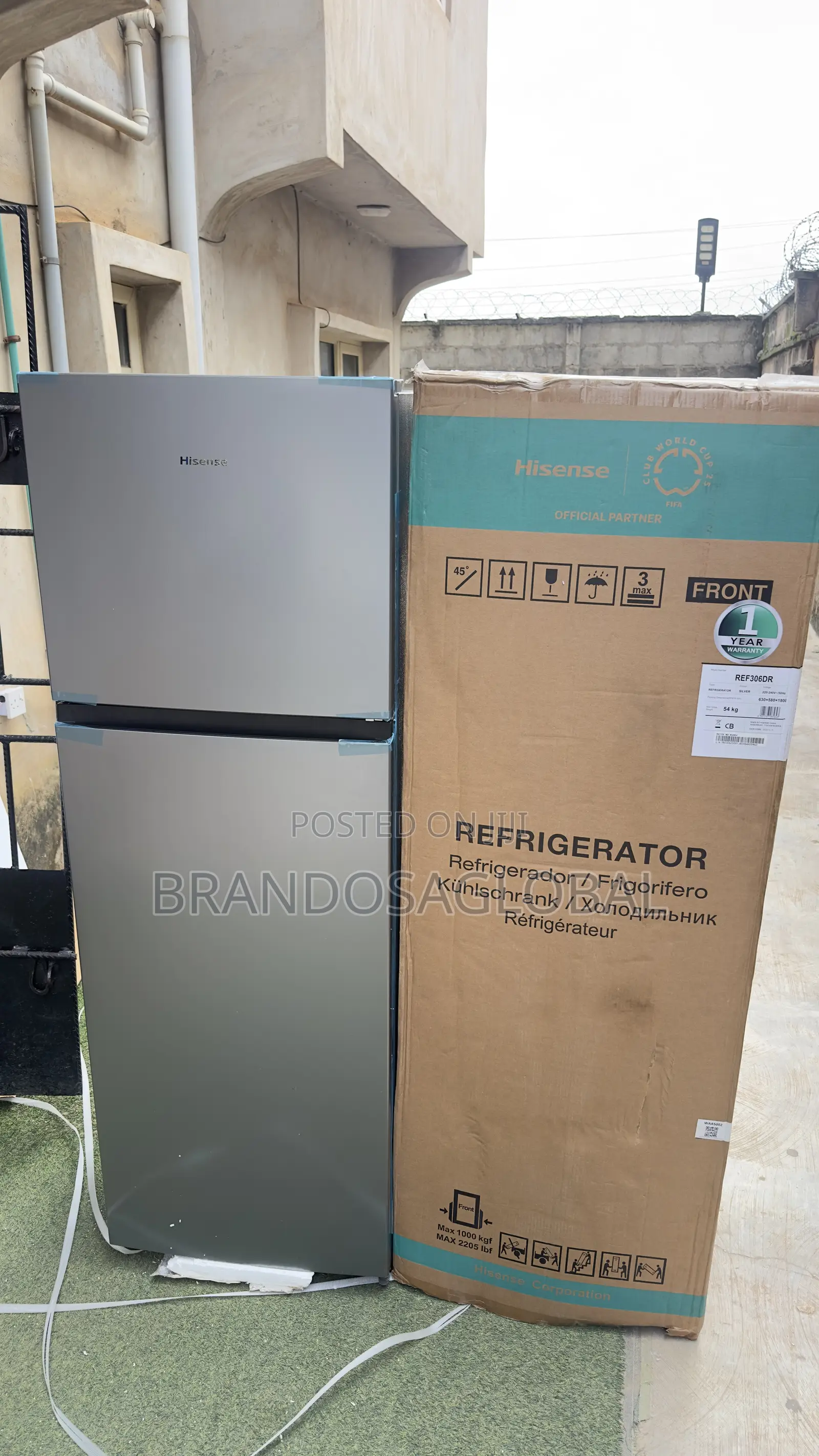 Hisense 306L Double Door Refrigerator REF306DR–Energy Saving Unit