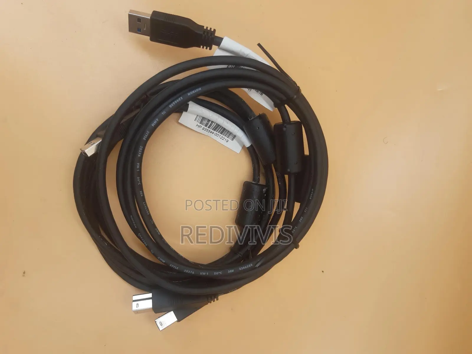 USB Type-A to Type-B Printer/Scanner Cable (Set of 2) – HP Compatible