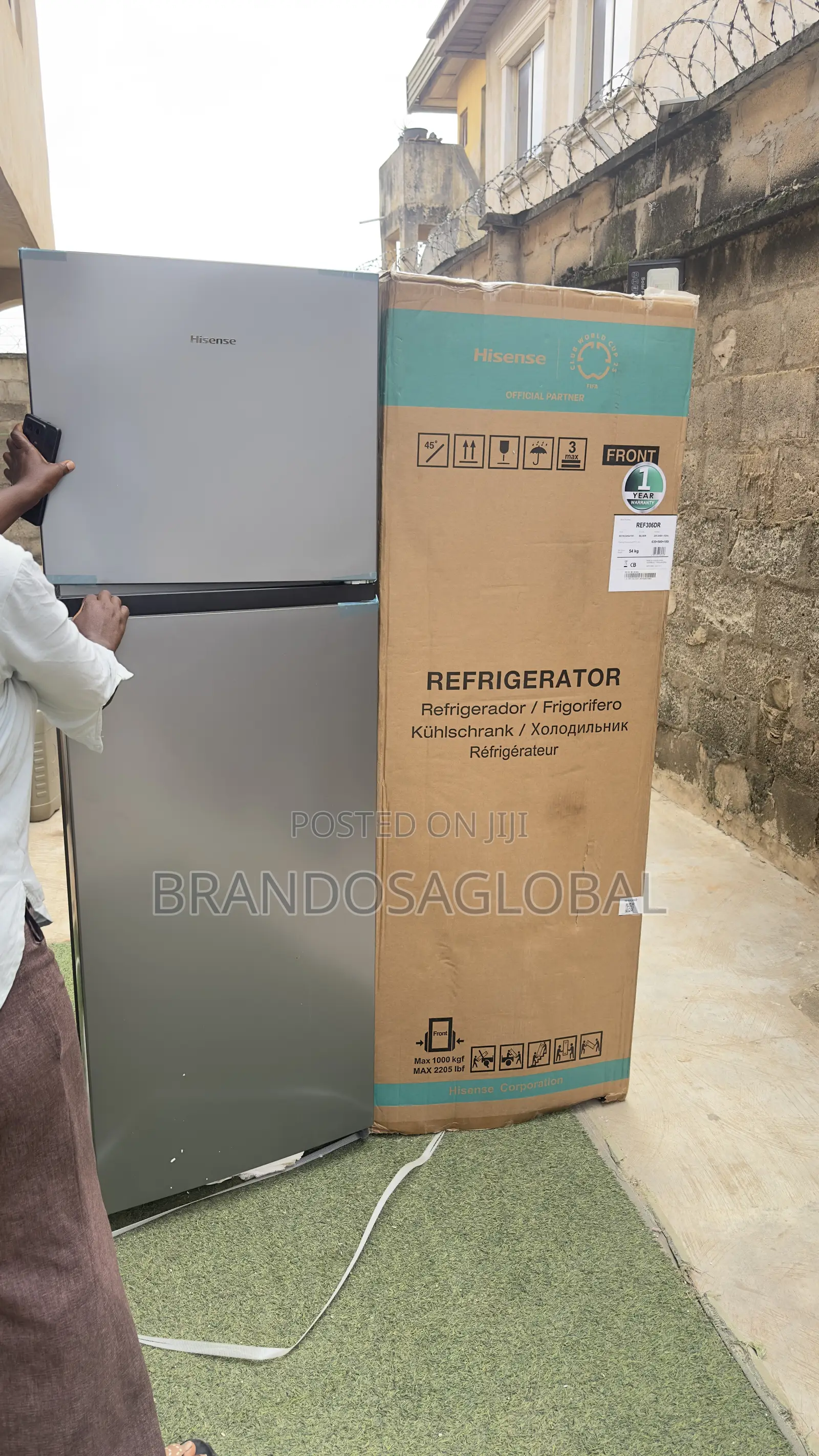 Hisense REF306DR 306L Double Door Refrigerator – Large Capacity Fridge