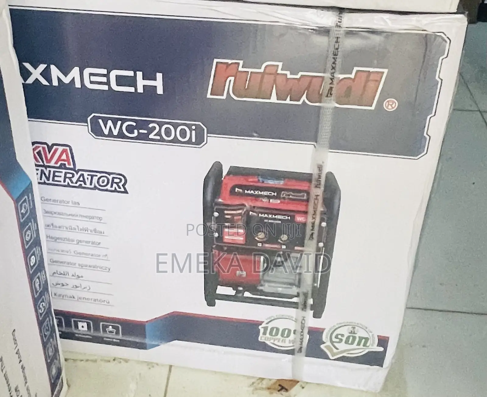Maxmech Wg-200i Welding Generator Start Weld