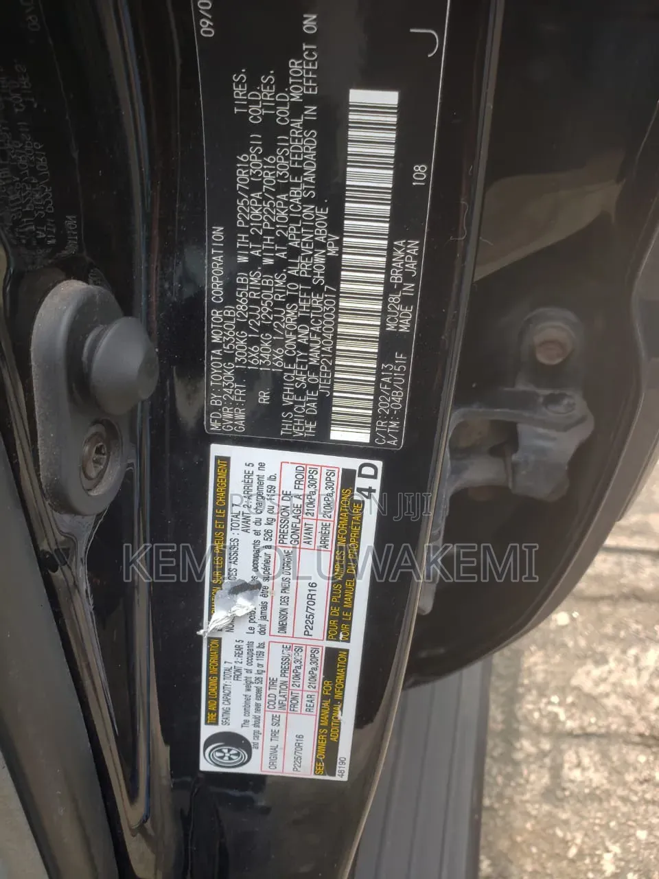 Toyota Highlander 2004 Black