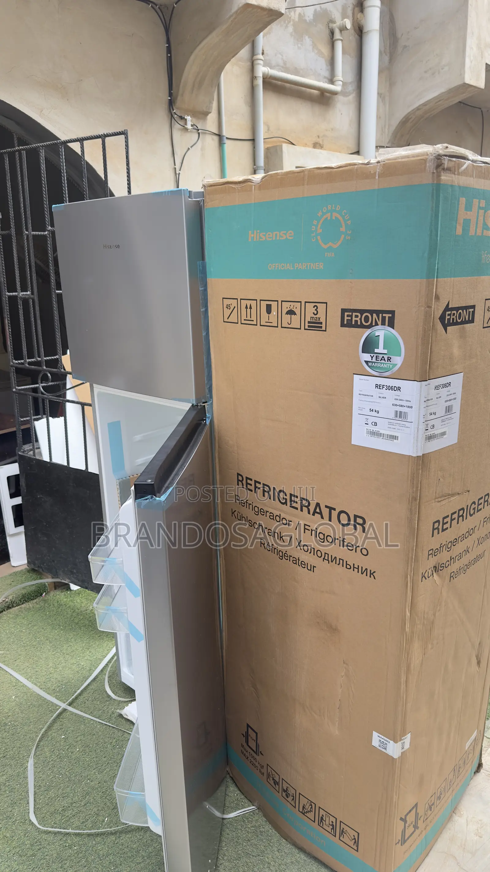 Hisense REF306DR Refrigerator – Fast Cooling Double Door Fridge