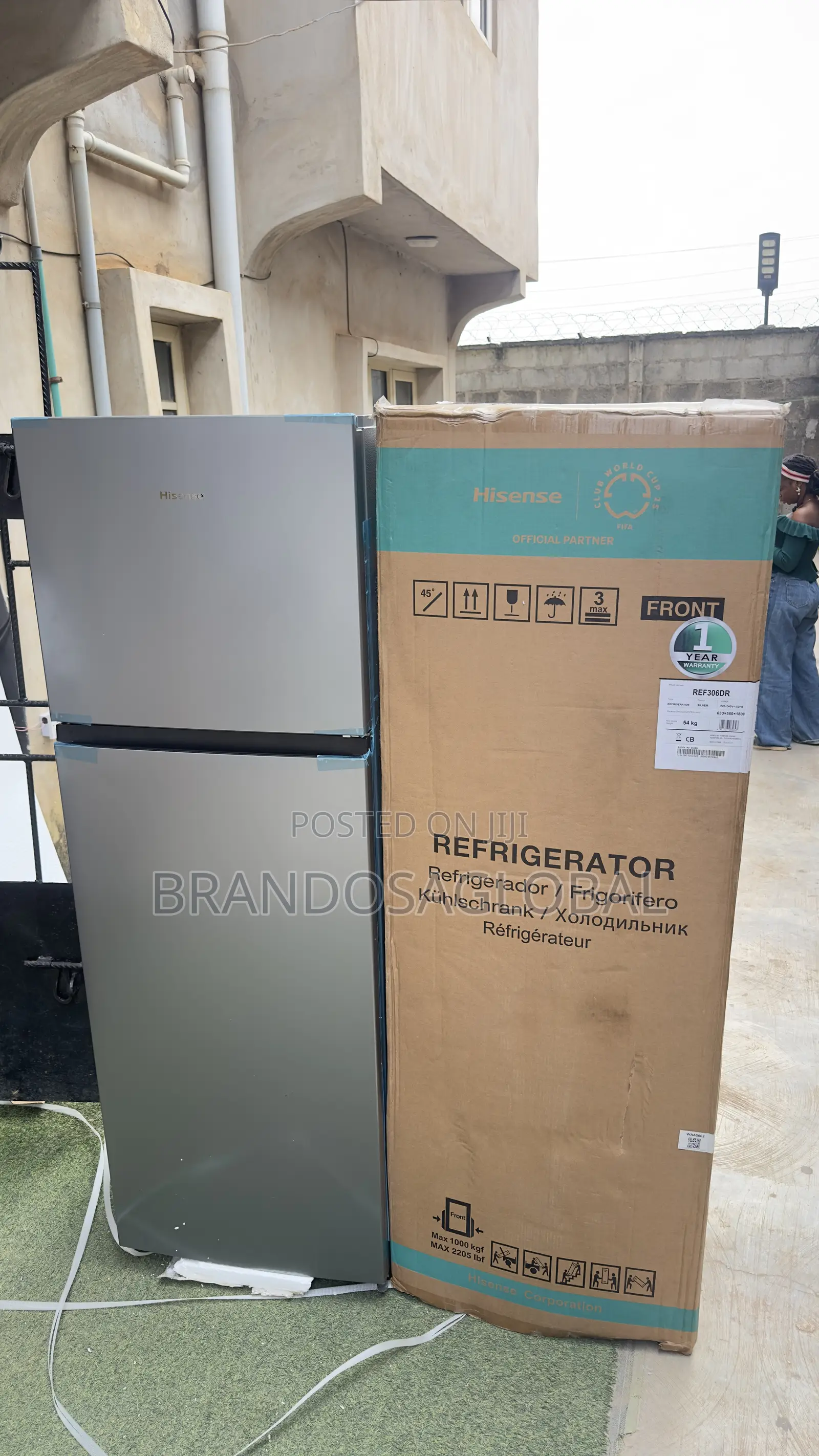 Hisense REF306DR Refrigerator – Fast Cooling Double Door Fridge