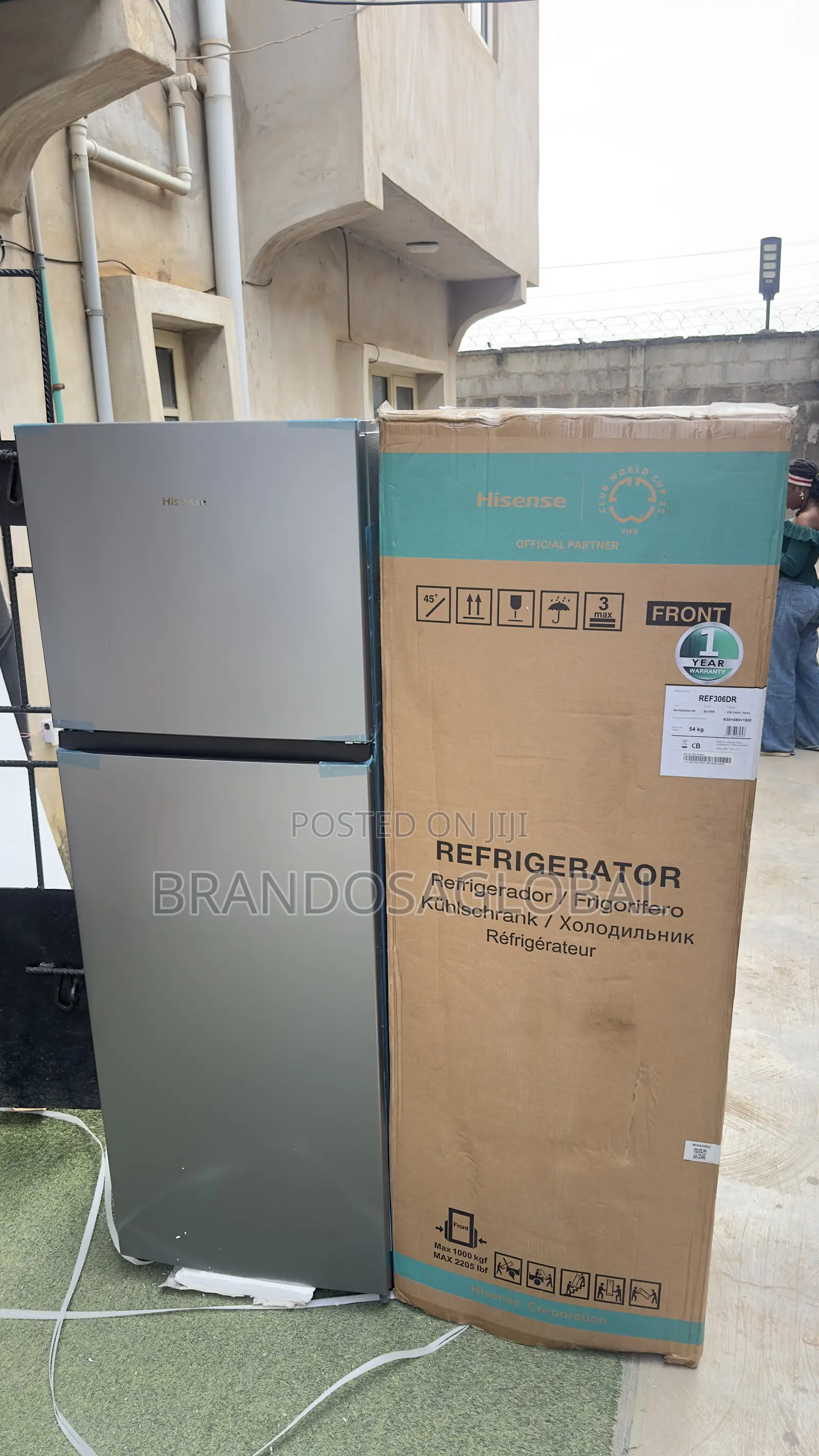 Hisense REF306DR Double Door Refrigerator – Elegant Kitchen Appliance