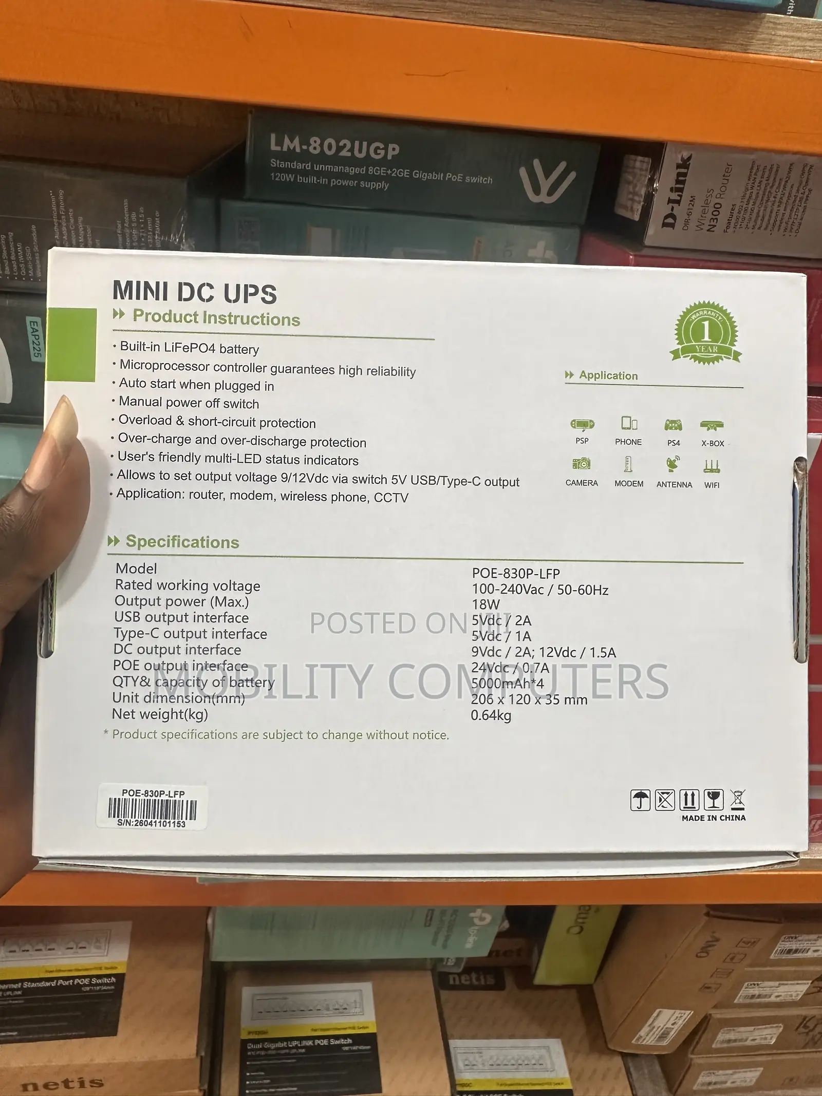 Pronet Mini Ups Router Power Bank 20000mah