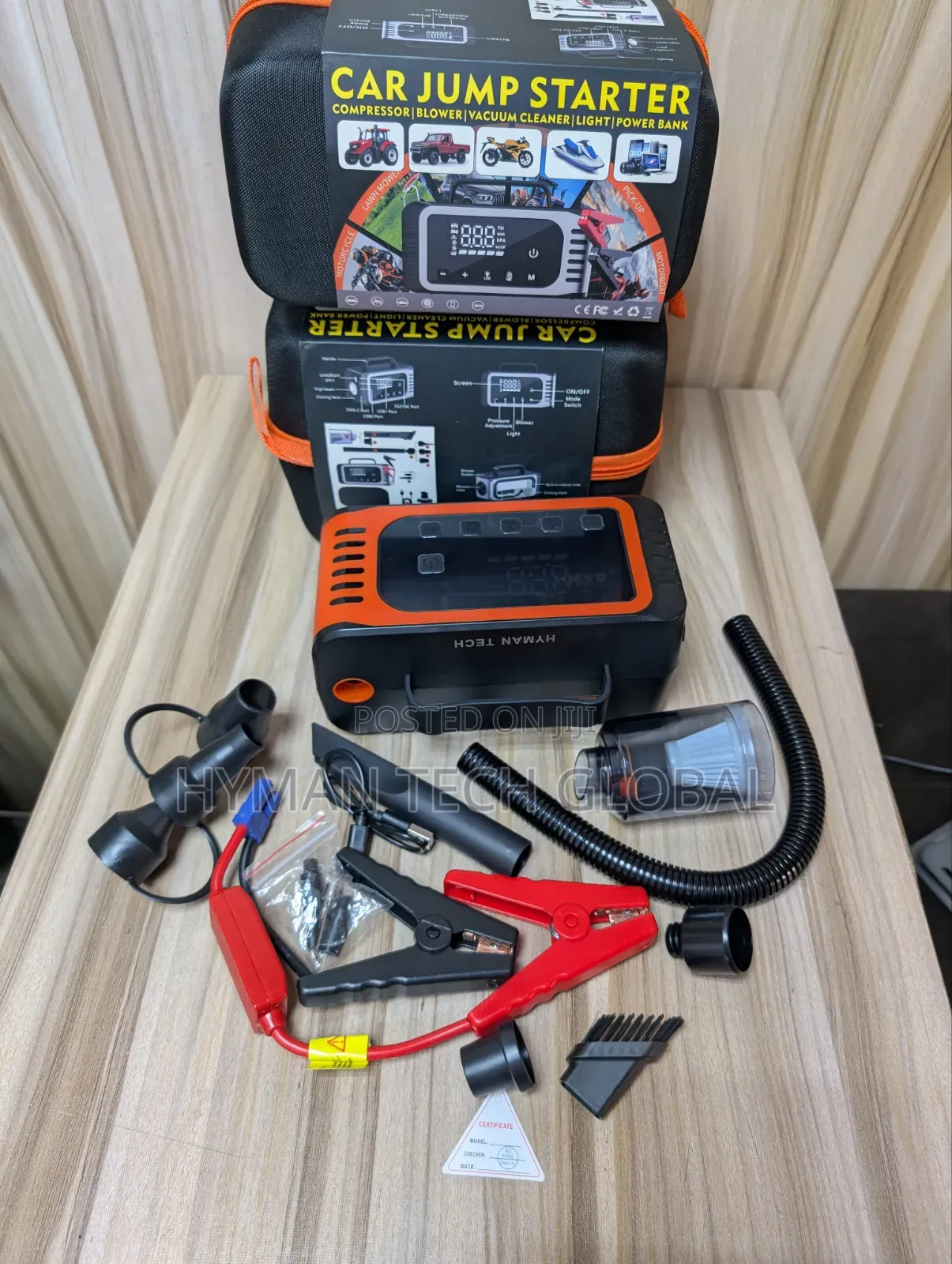 8 in 1 Jump Start, Air Compressor, Powerbank, Vacuum Cleaner Blower