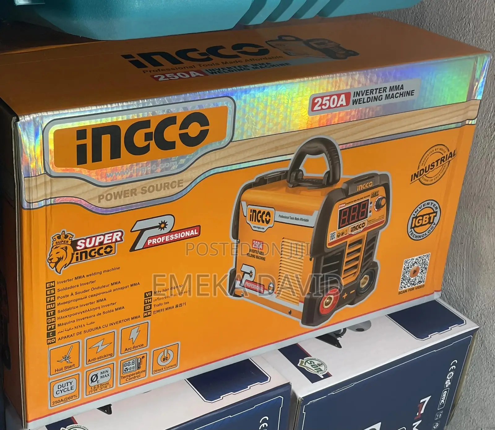 Ingco 250a Inverter Mma Welding Machine With Igbt Technology