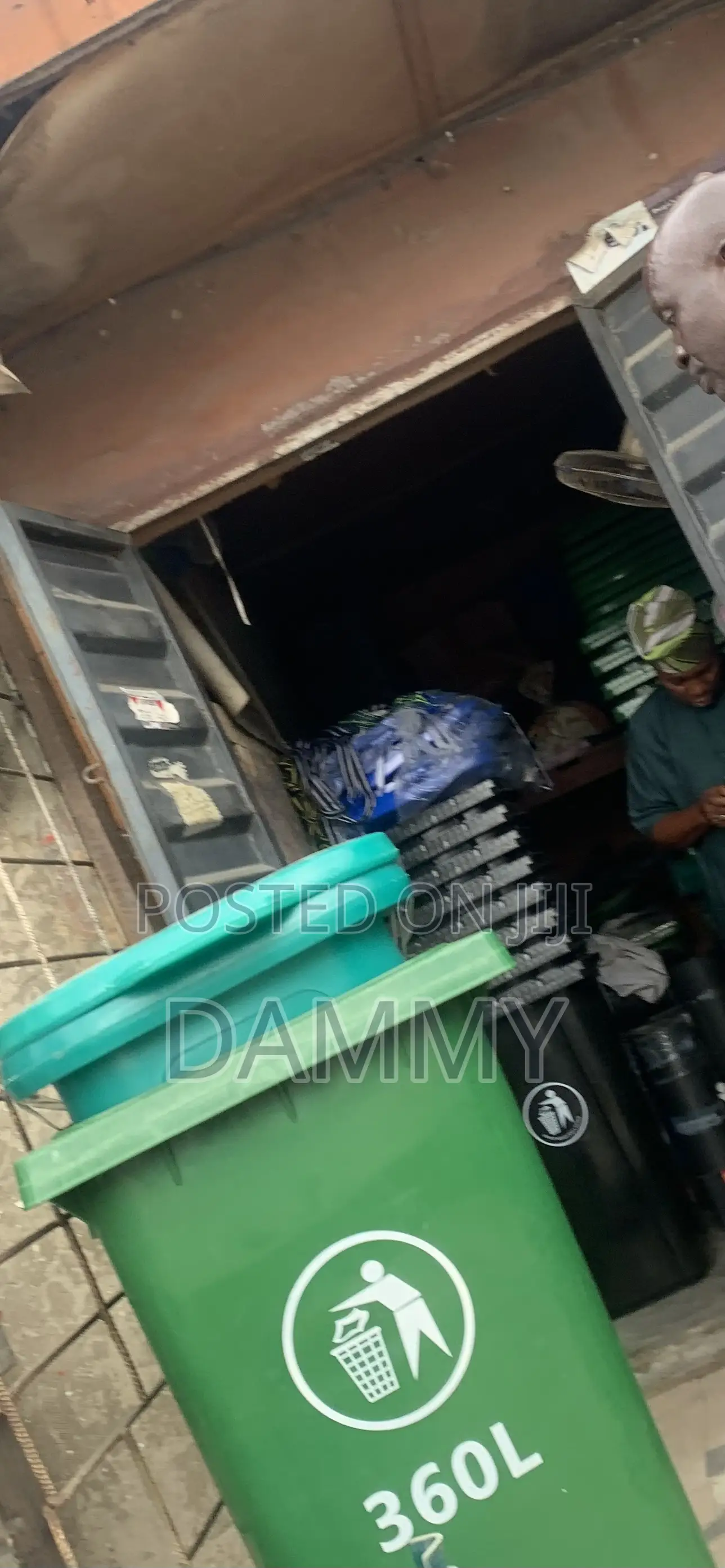360-Liter Green Plastic Waste Bin