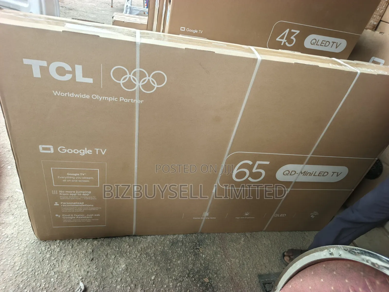 65" Inches TCL QD Mini Led Google Television Set.