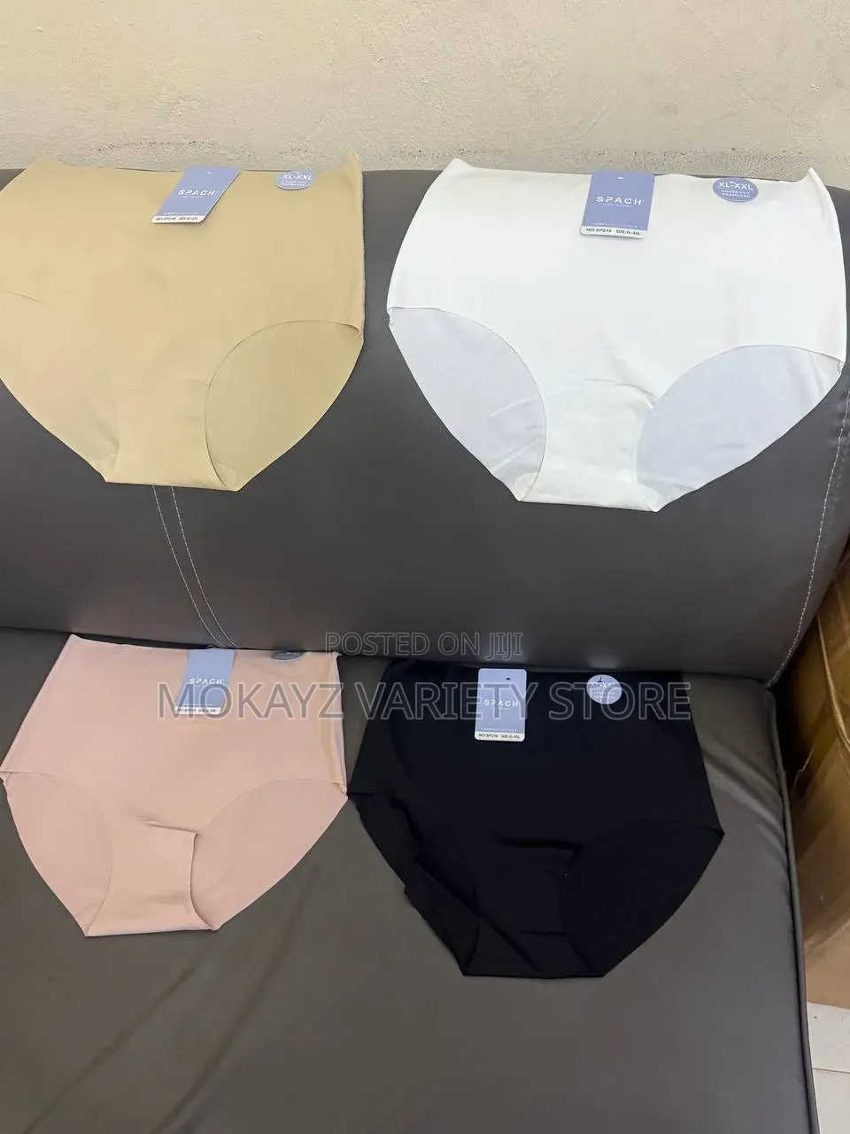 Bundle of 5pcs Spach Laser-Cut Seamless Ultra-Stretch Full Cover Panty