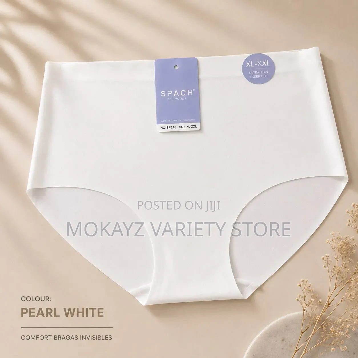 Bundle of 5pcs Spach Laser-Cut Seamless Ultra-Stretch Full Cover Panty