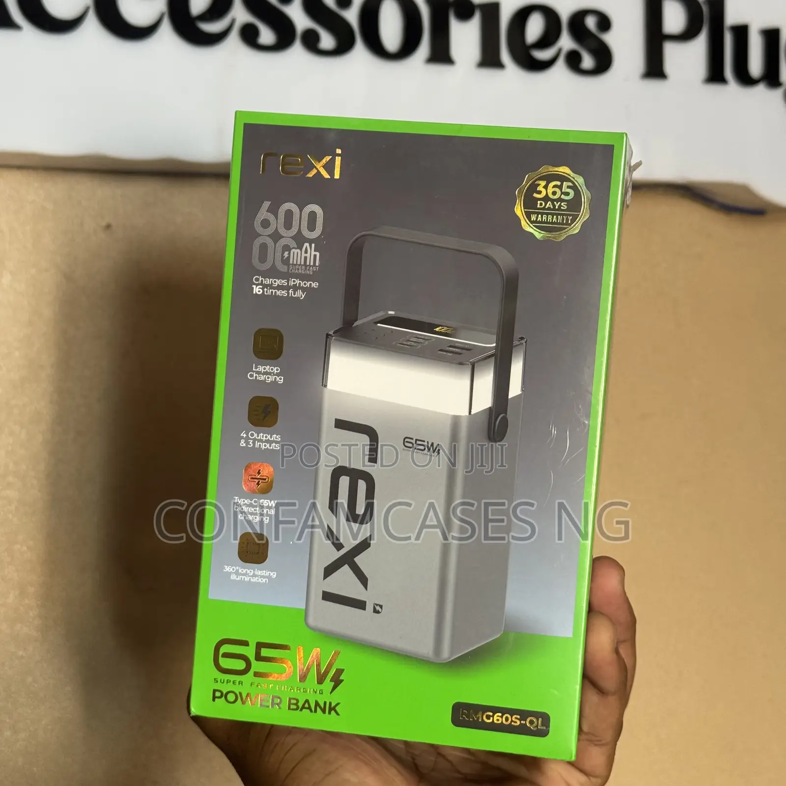 Rexi 60000mAh 65W Fast Charging Power Bank for Phones and Laptops