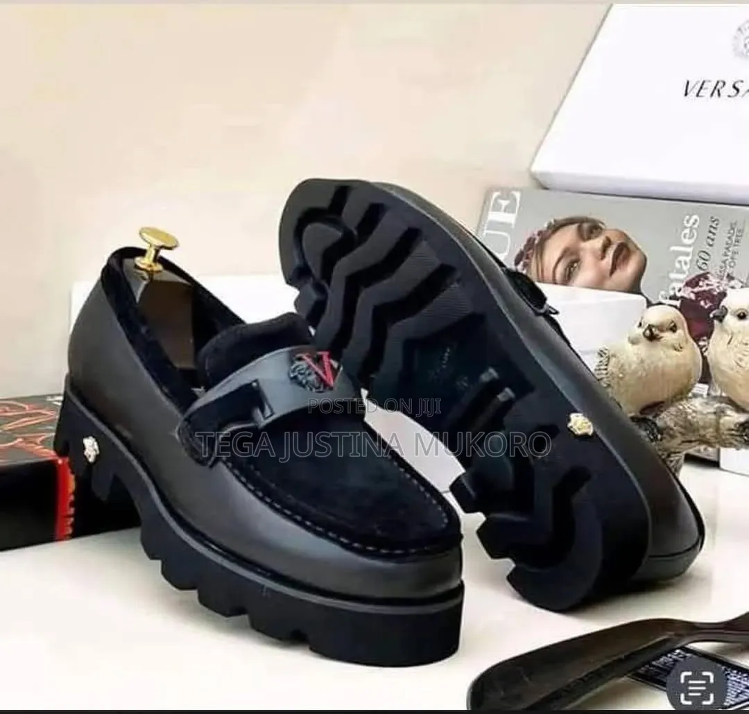 High Quality Men's Pull on Versace Flat Shoes