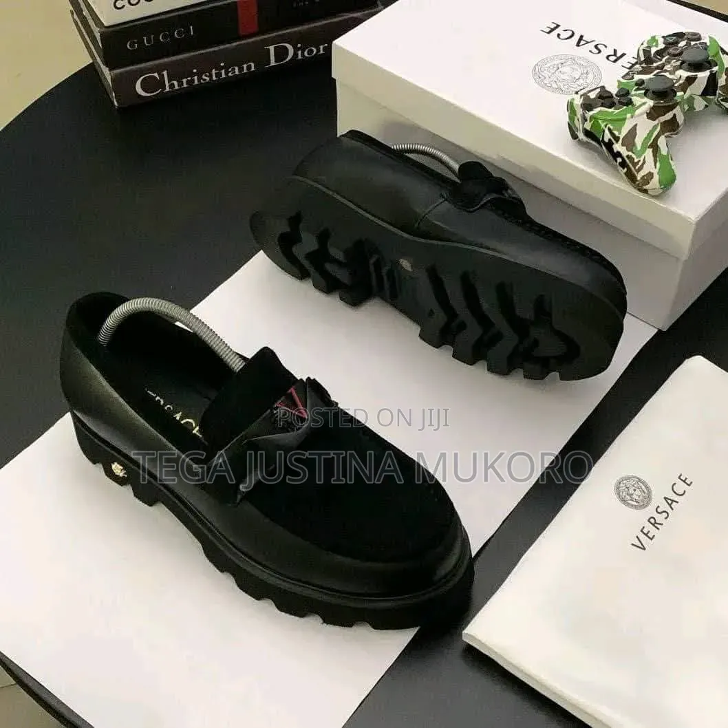 High Quality Men's Pull on Versace Flat Shoes