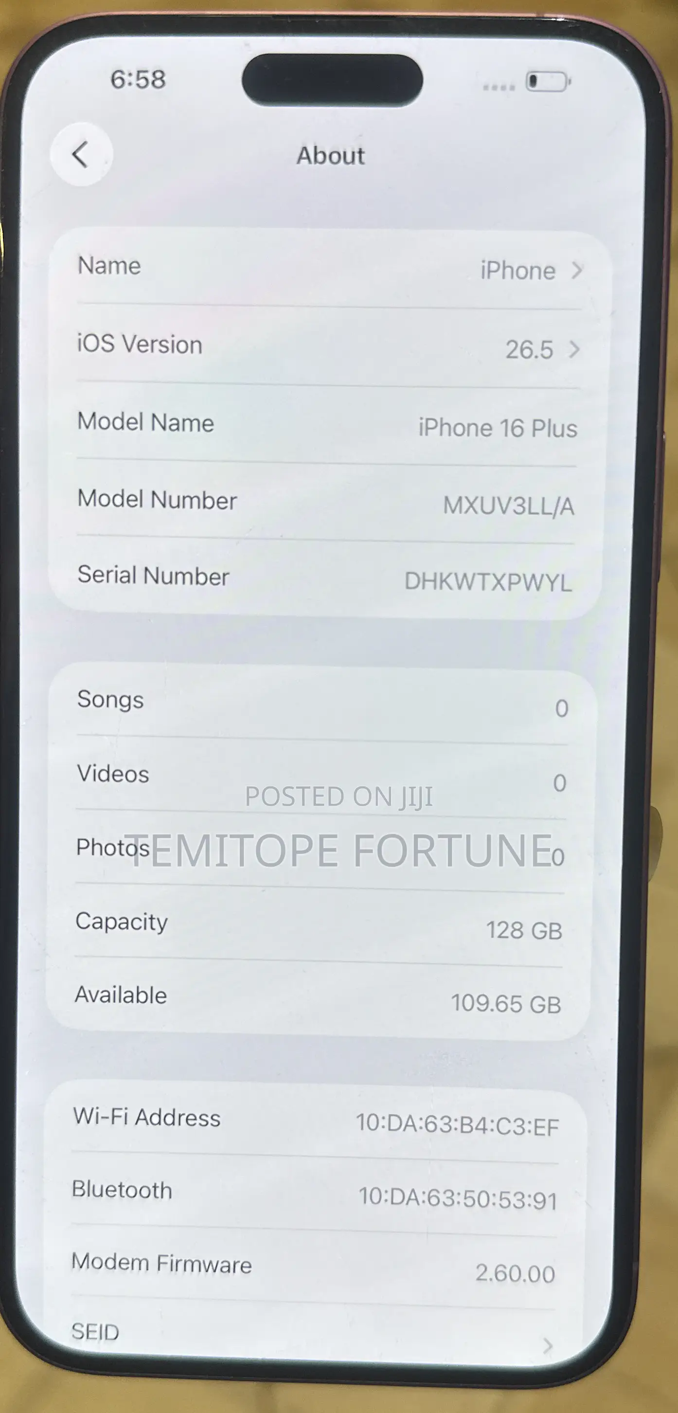 Apple iPhone 16 Plus 128 GB Pink