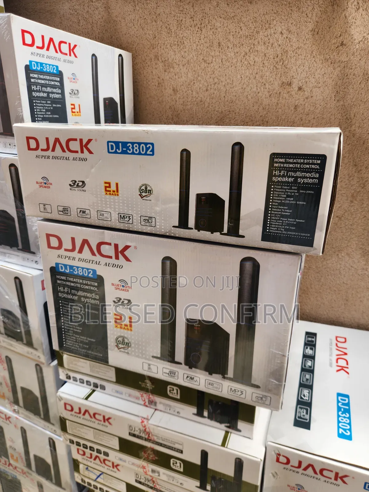 DJACK DJ-3802 Hi-Fi Multimedia Speaker With Remote