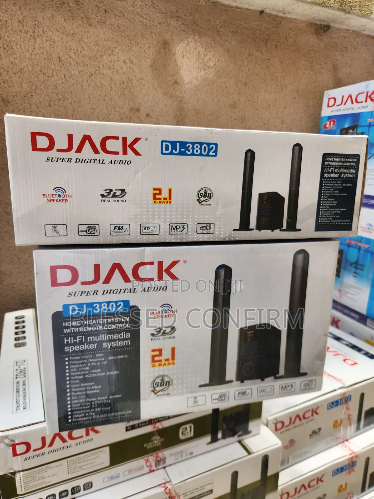 DJACK DJ-3802 Hi-Fi Multimedia Speaker With Remote