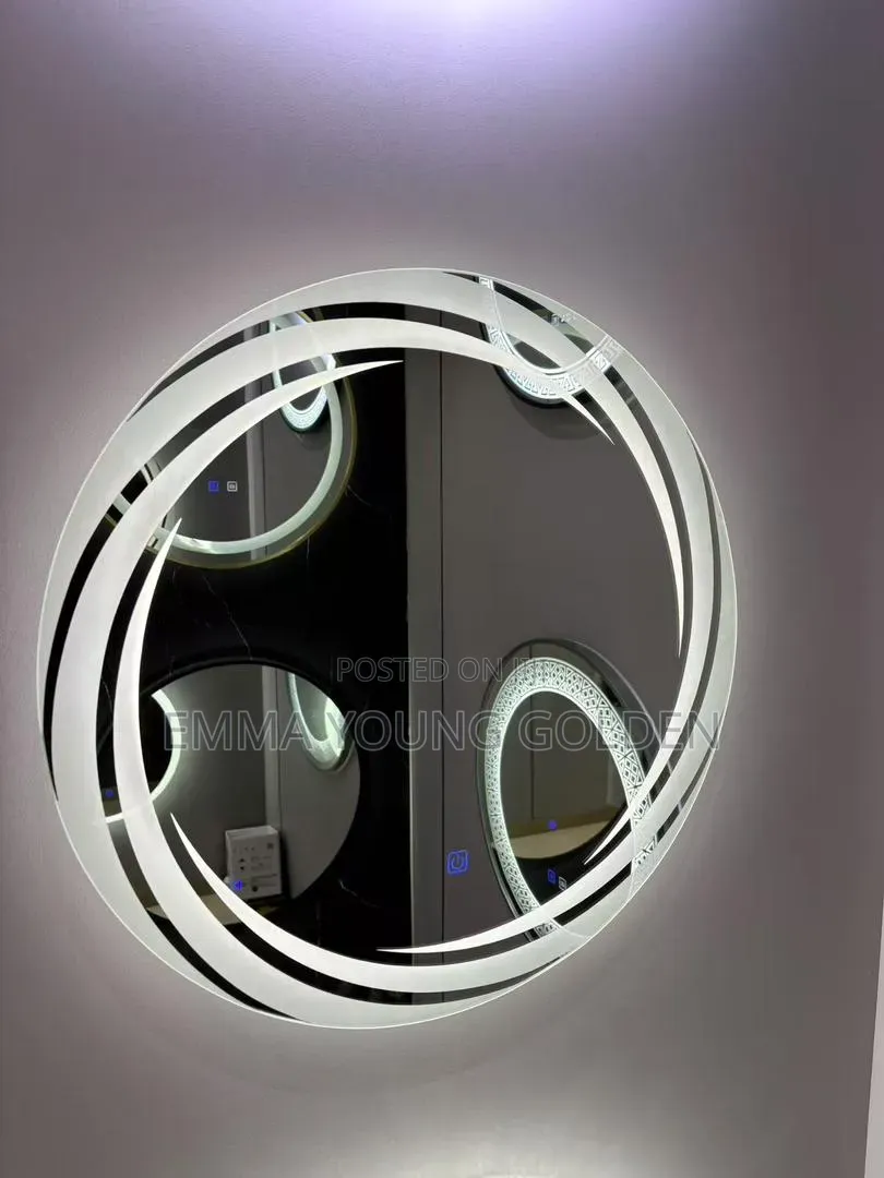 Round Led Bathroom Mirror Very Bright in the Night Soft Touch