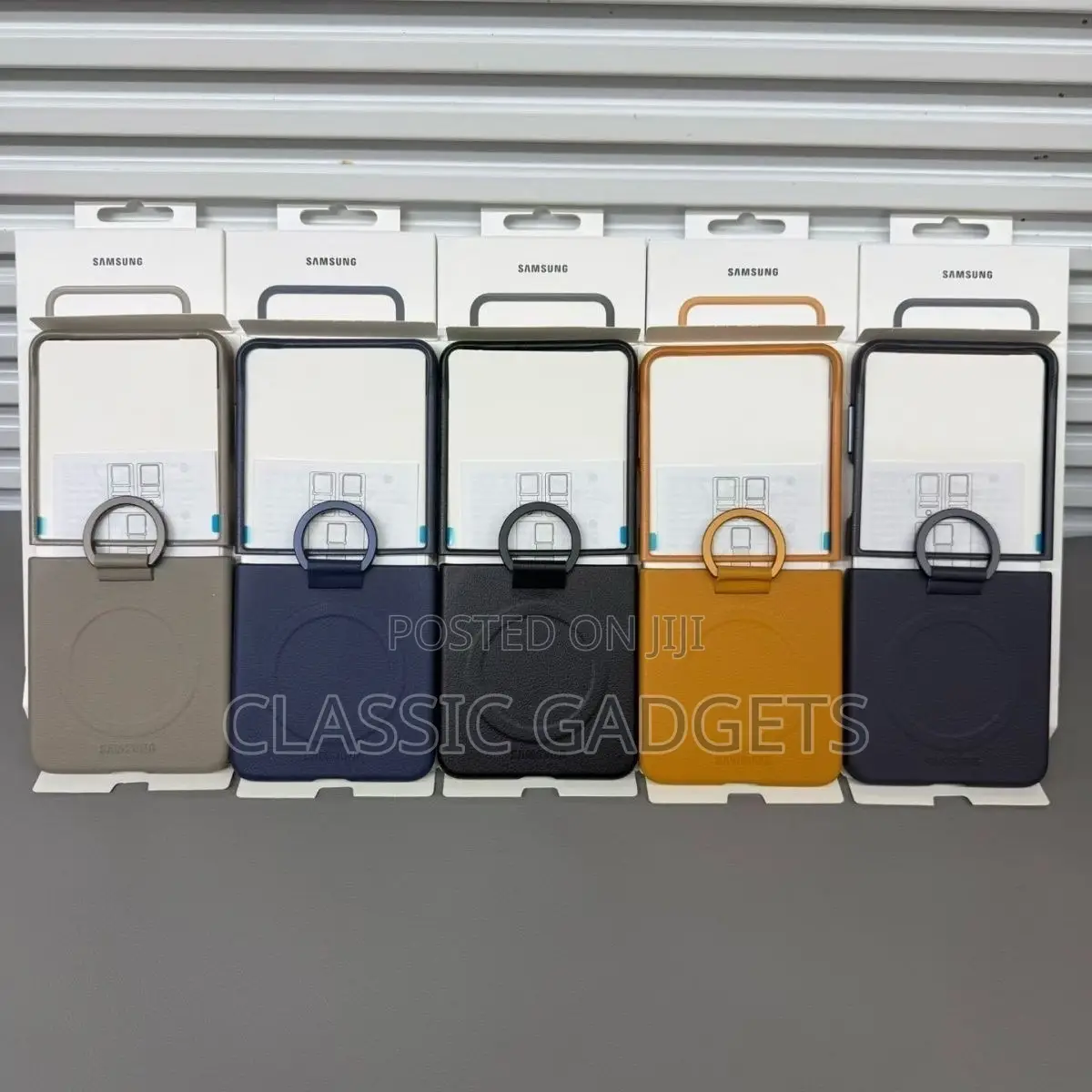 Magnetic Eco Ring Leather Kindsuit Case for Samsung Galaxy Z Flip 8