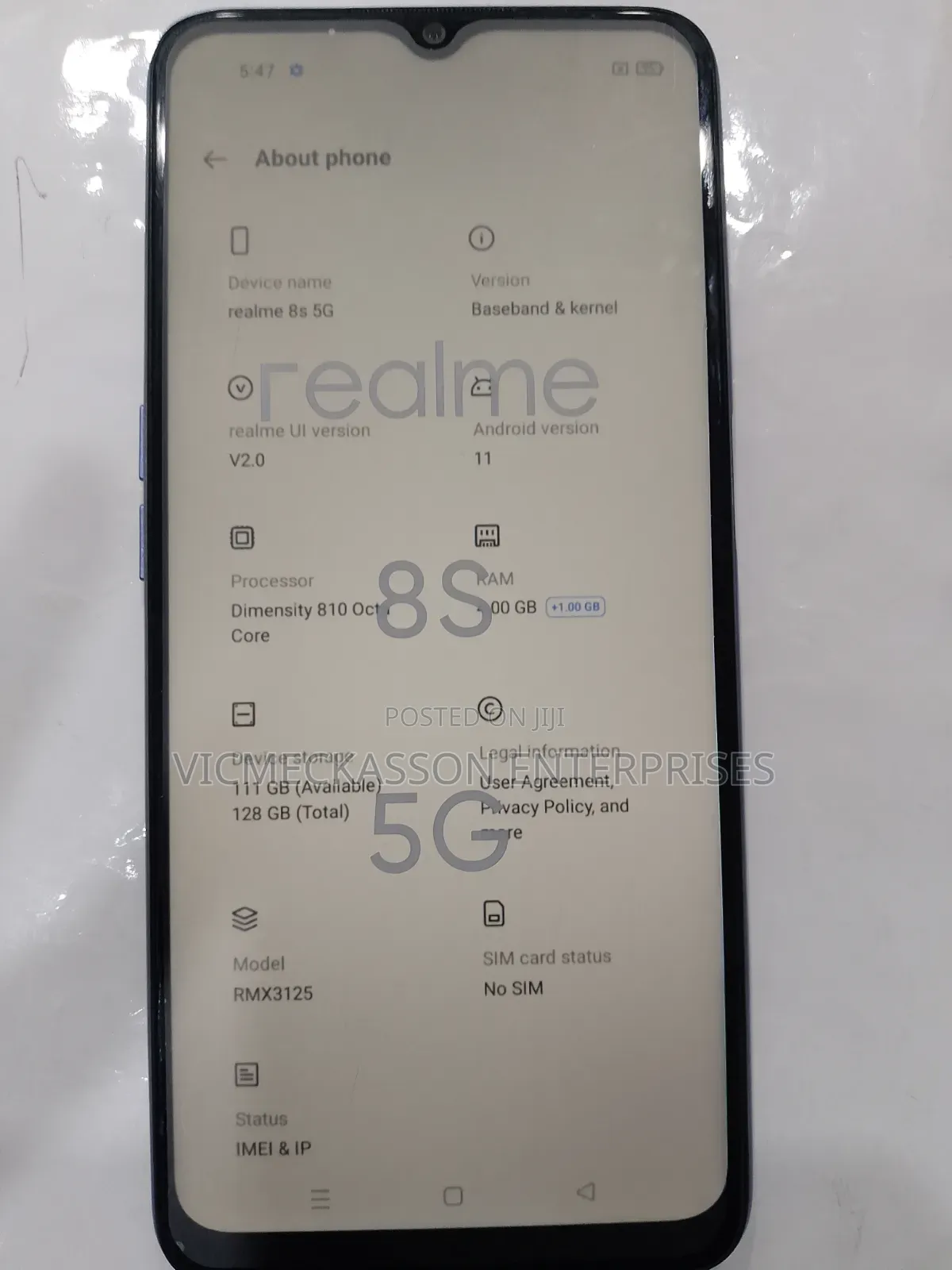 Realme 8 5G 128 GB Silver
