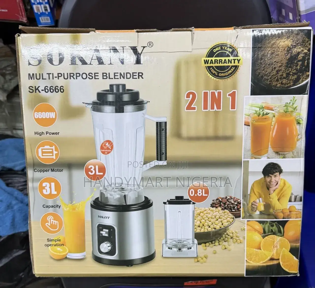 Sokany Multi-Purpose Quality 2in1 Blender 45% OFF