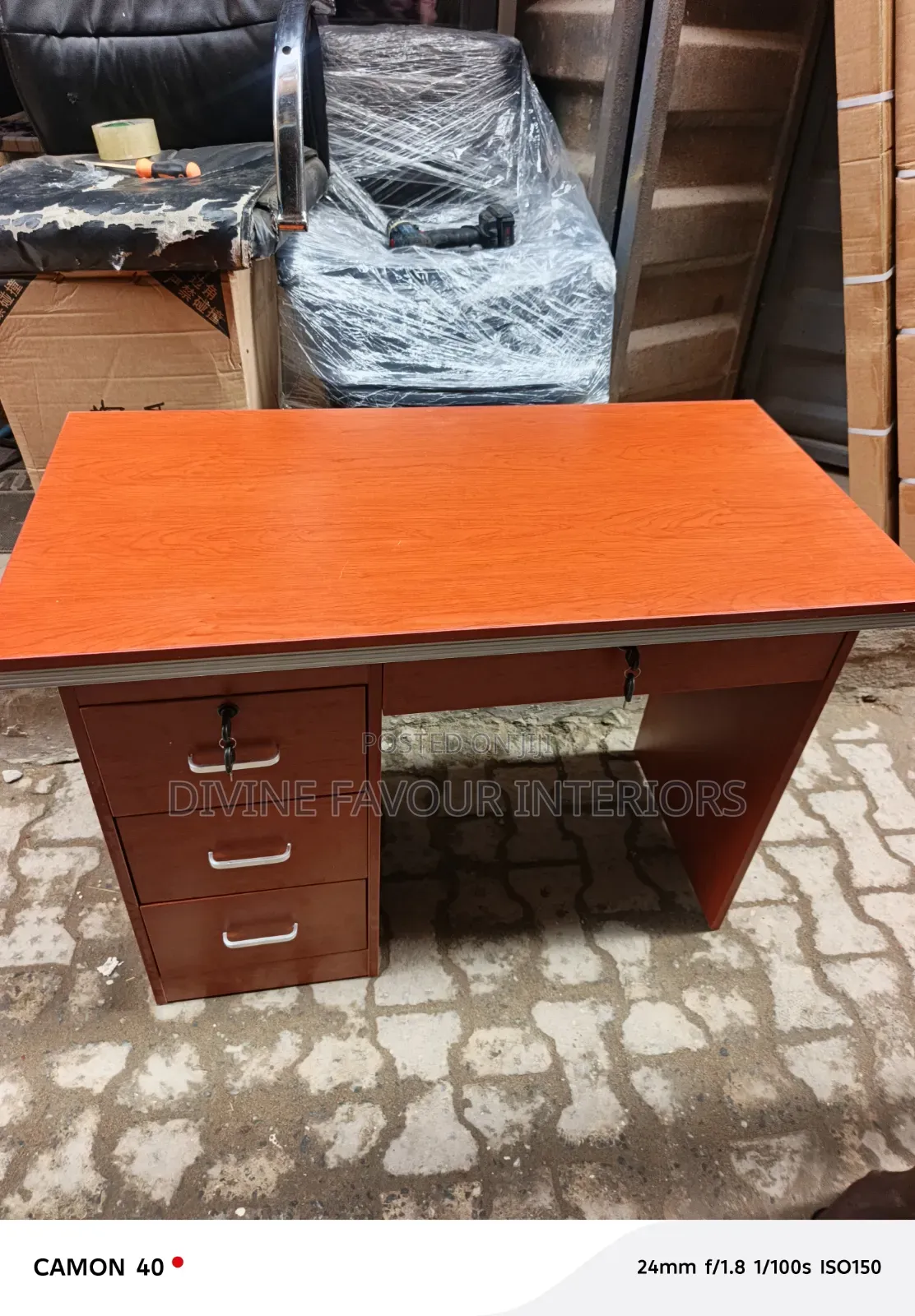 Compact 3feet Office Table With 3 Drawers