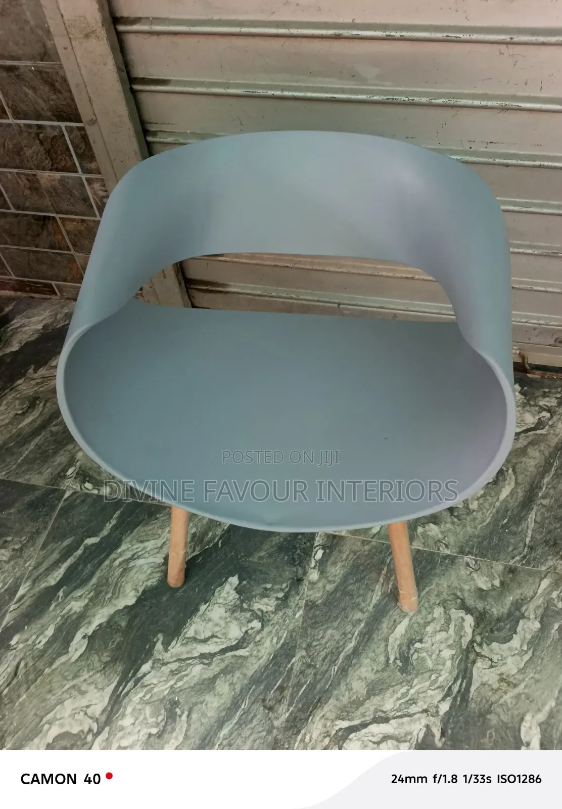 Nordic Dinning Strong Plastic Chair - Grey