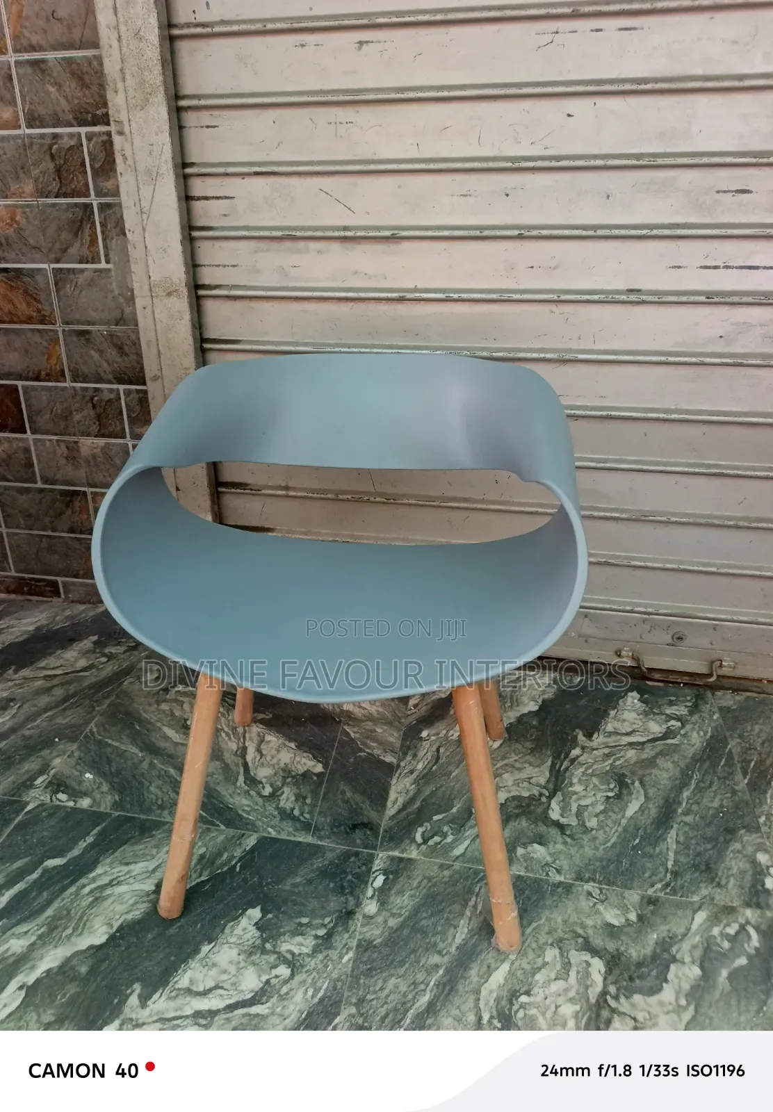 Nordic Dinning Strong Plastic Chair - Grey
