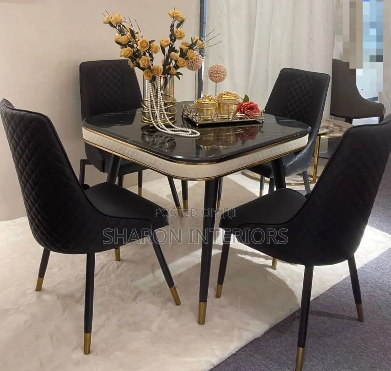 The Sovereign Noir Quilted Dining Collection