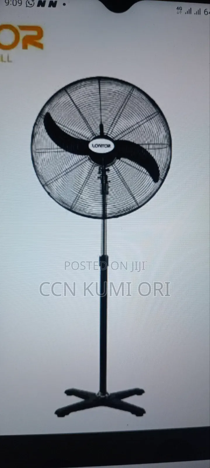 Lontor 20-Inch Industrial Standing Fan