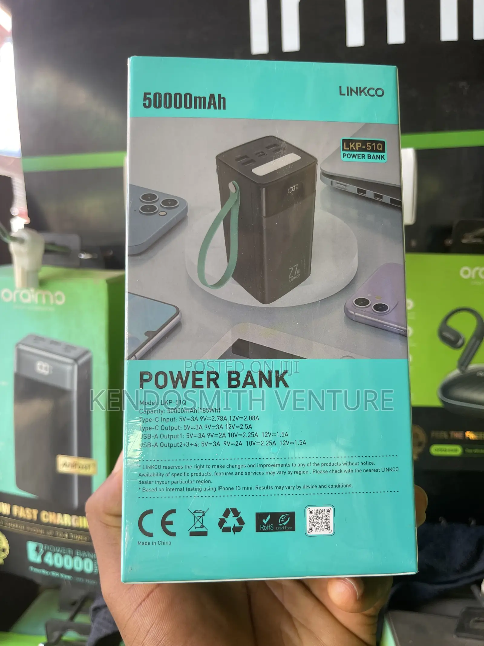 LINKCO 50000mAh 27W Fast Charging Power Bank (LKP-51Q)–Digital Display