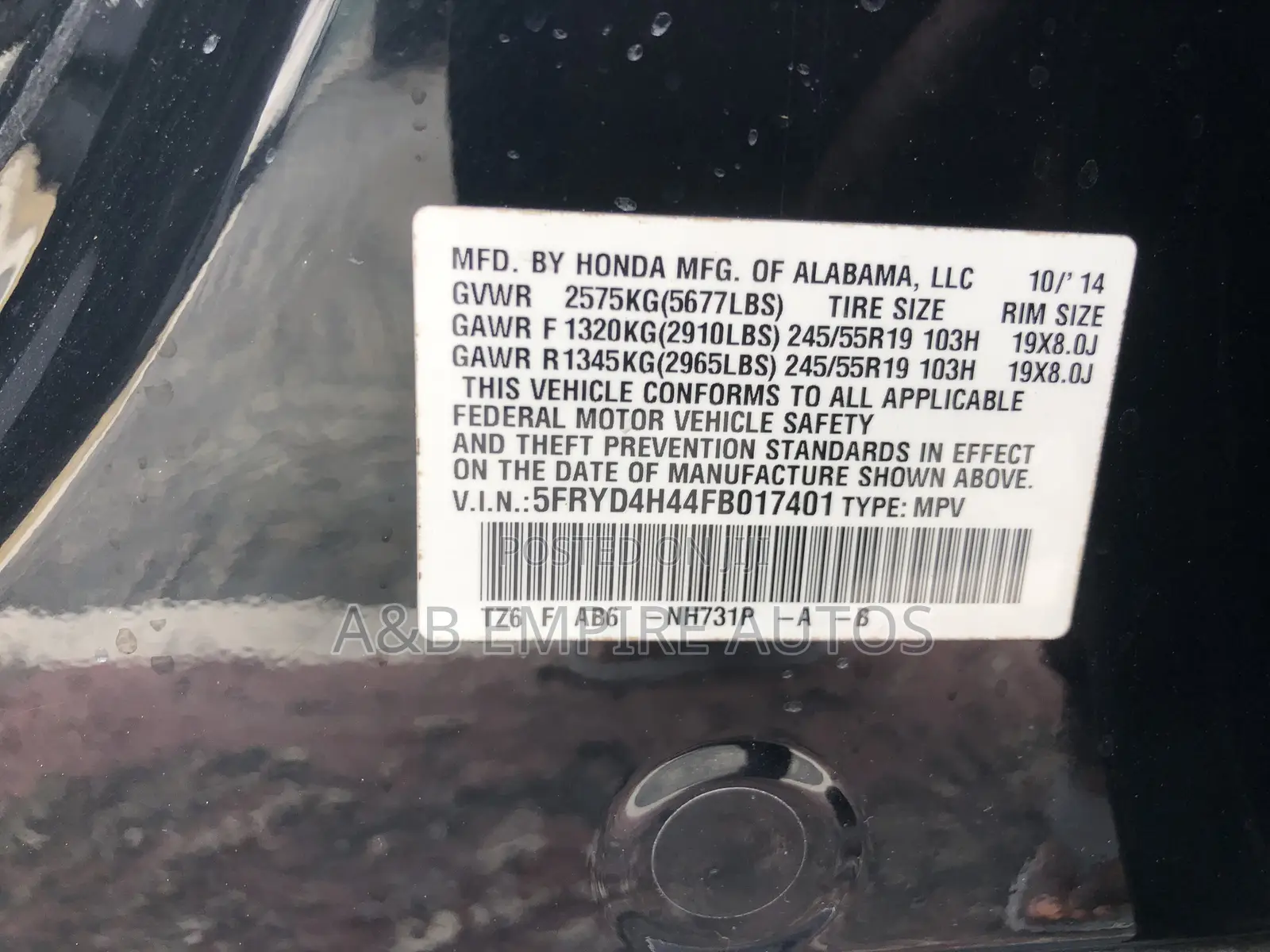 Acura MDX 2015 Black