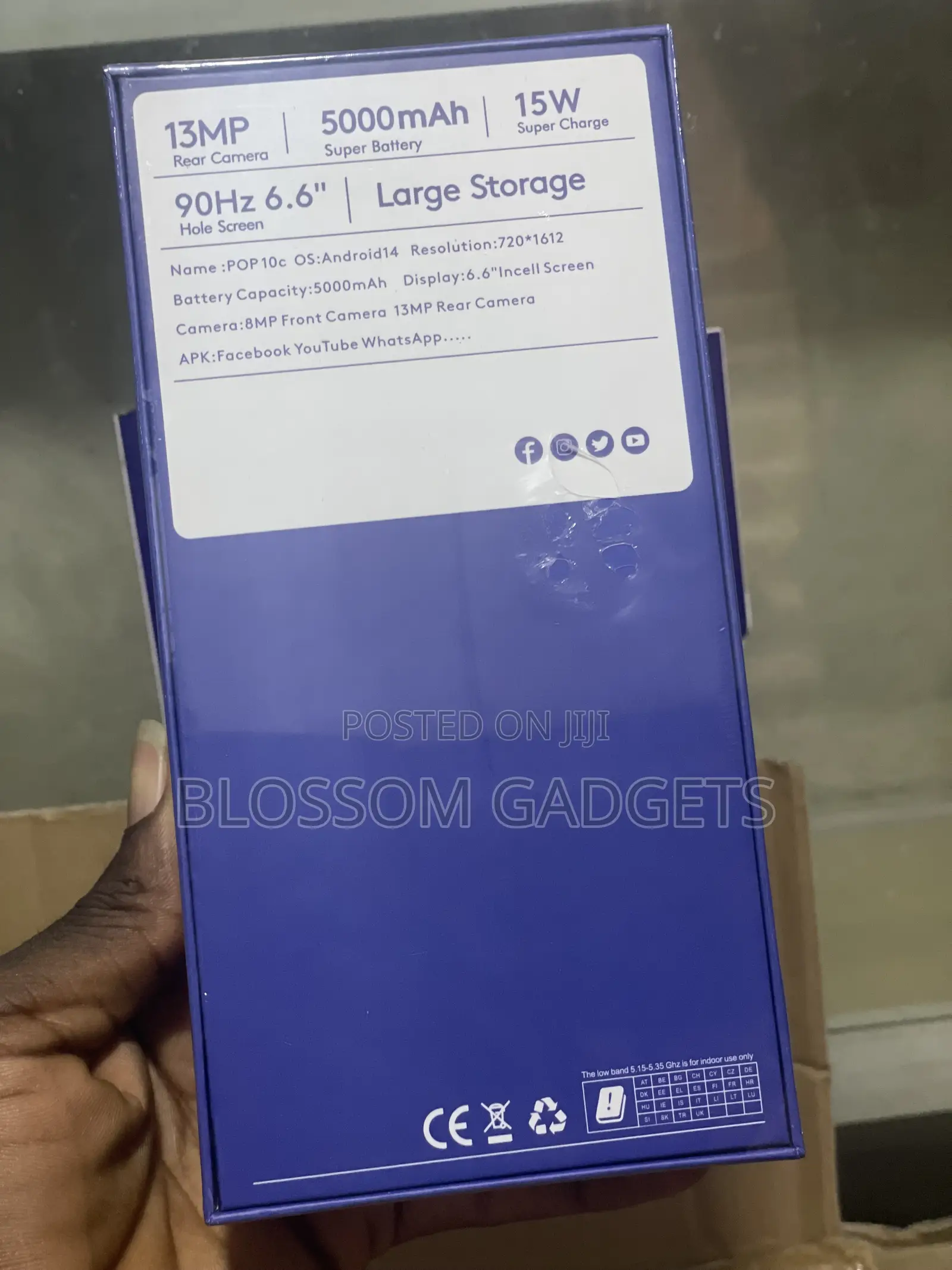 New Tecno Pop 10C 128 GB Black