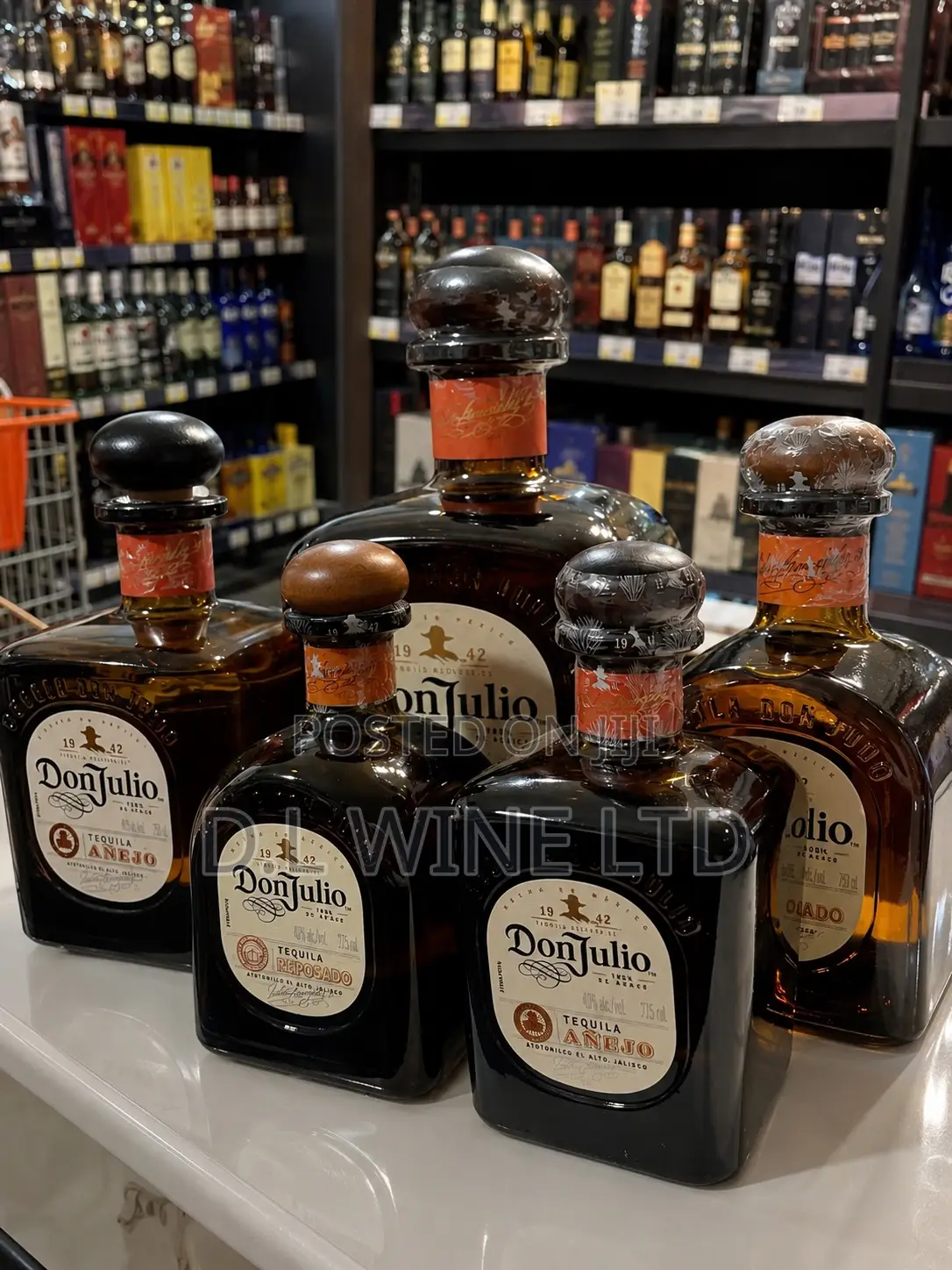 Don Julio Reposado Tequila Cartoon of 12 Bottles