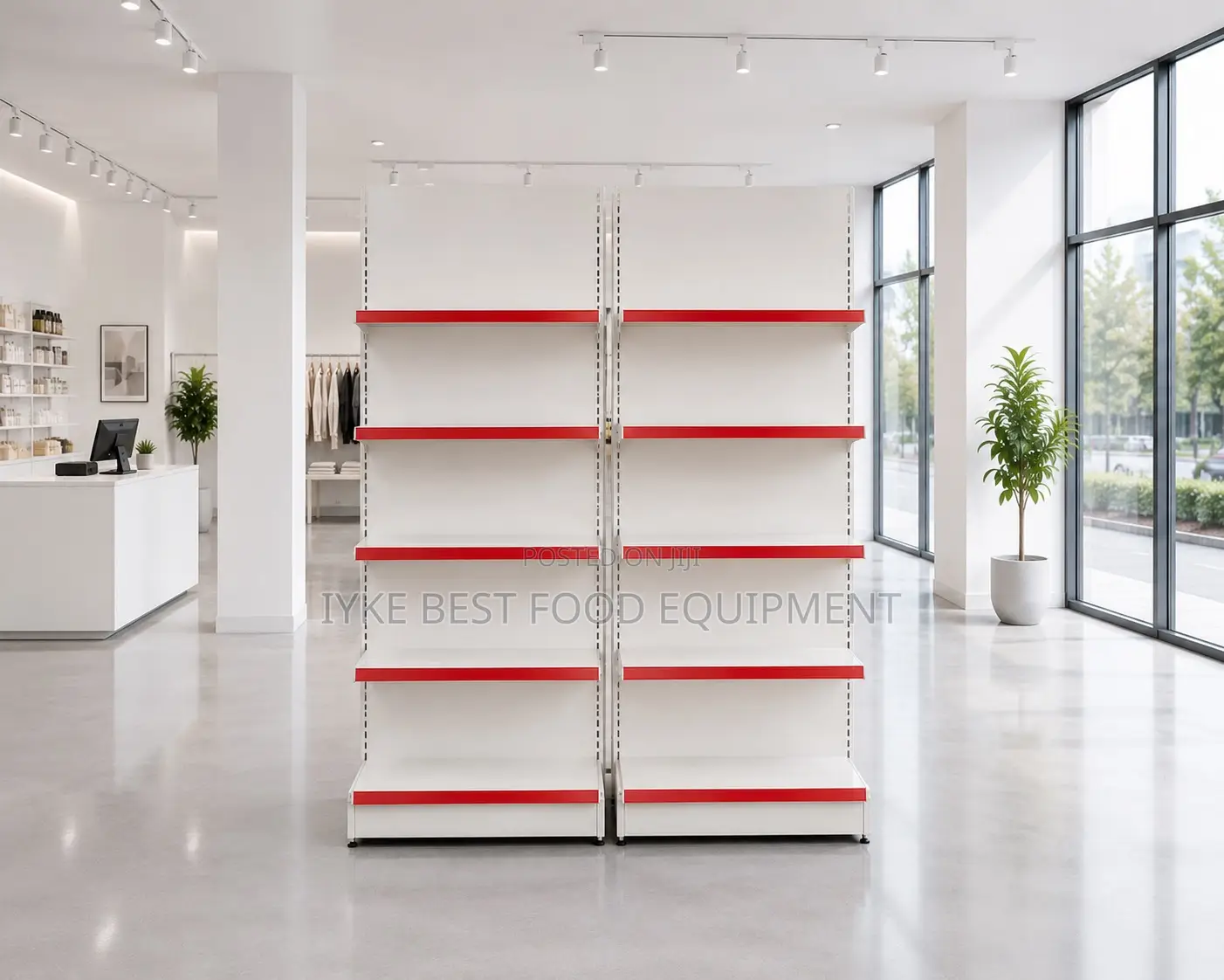 One Side Supermarket Shelves