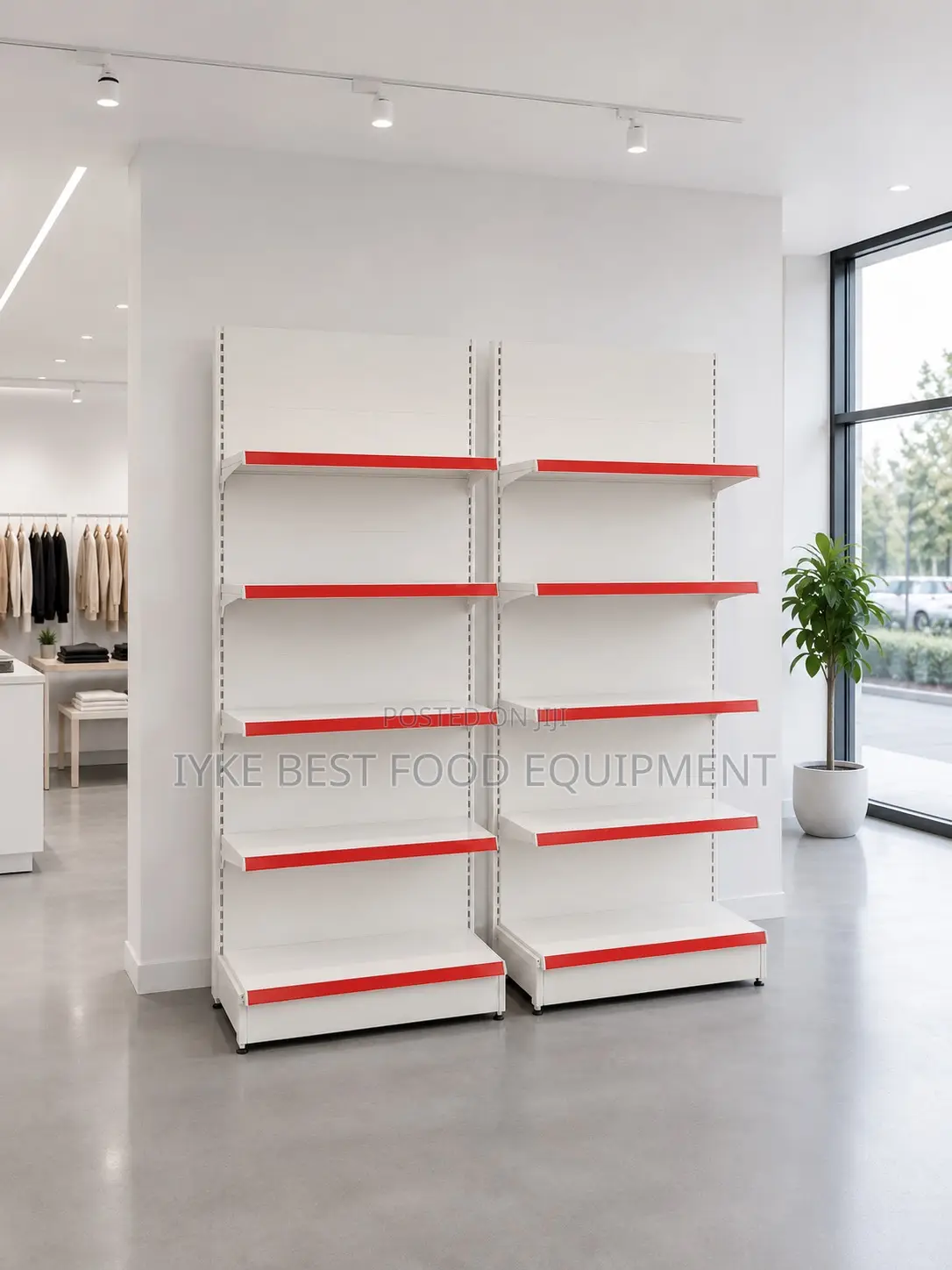 One Side Supermarket Shelves