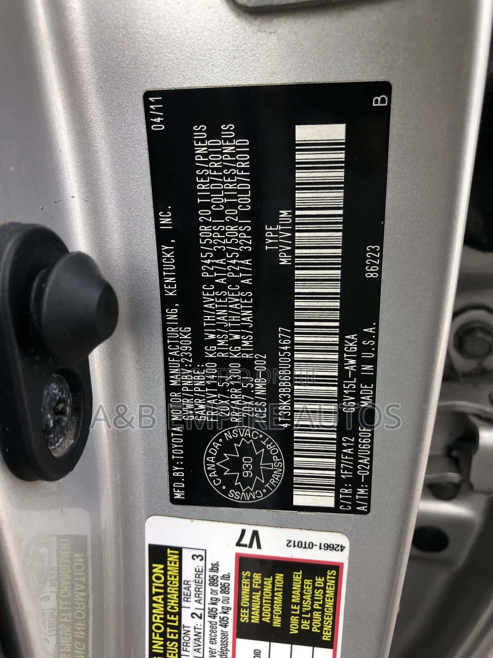 Toyota Venza 2011 Silver