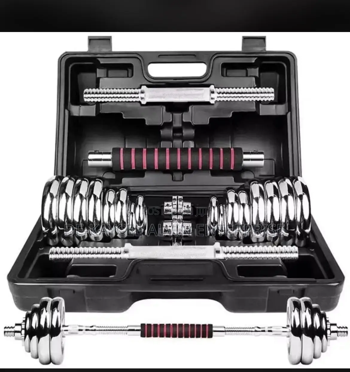 50kg Adjustable Chrome Dumbbell Box