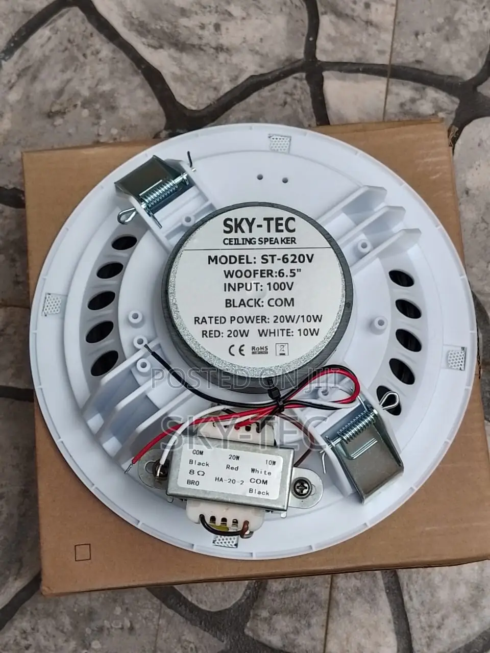 Sky-Tec 20w Passive Flameless Woofer: 6.5inches Ceiling Speaker Magnet